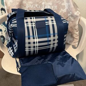 Dagne Dover Medium Landon Carryall-Blue Plaid